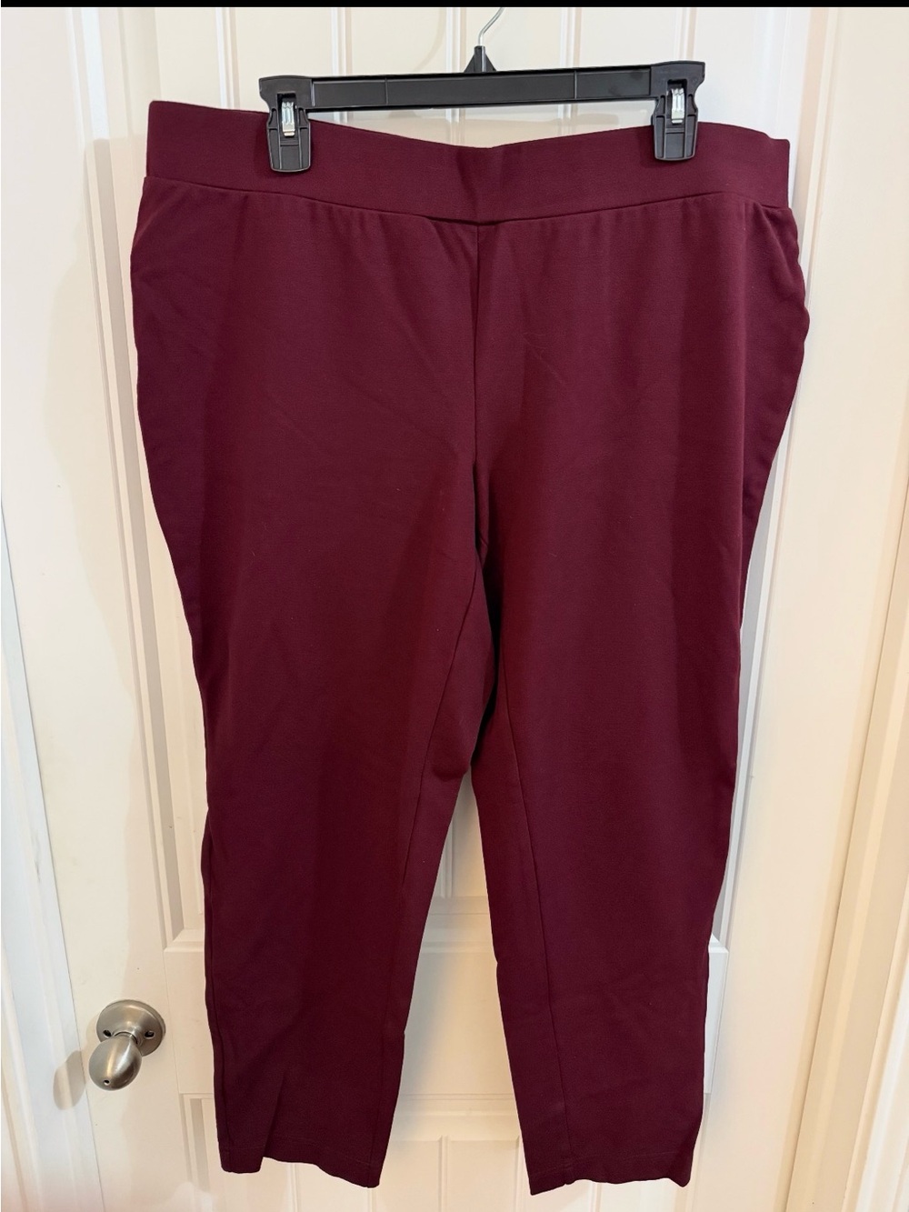 INC International Concepts Ankle Ponte Pants - Wine 18 w
